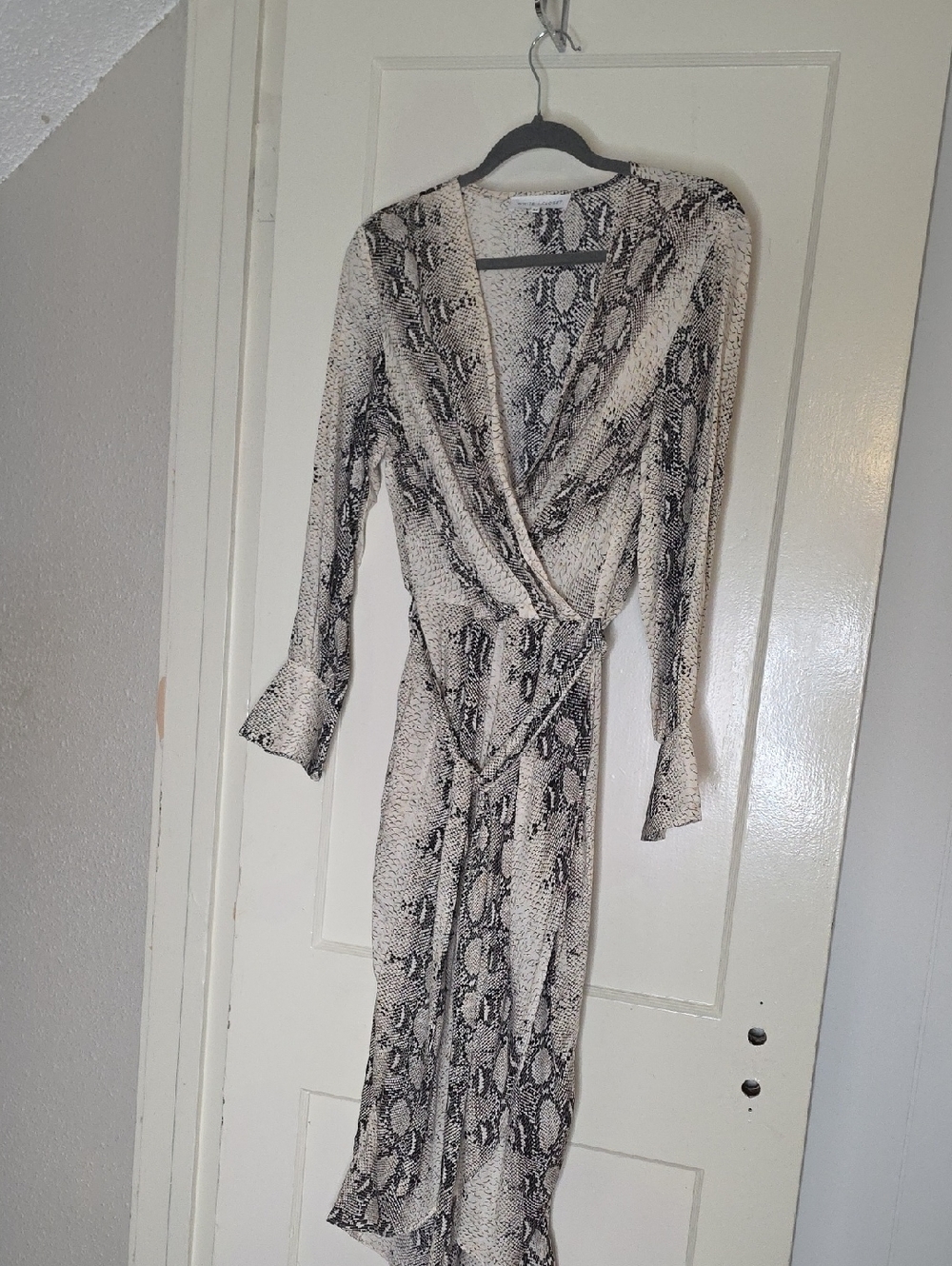 Snake Print Wrap Dress Size Medium